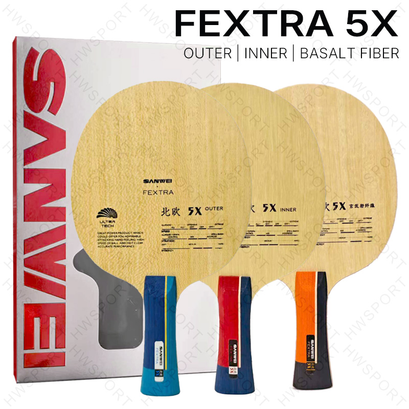 Table Tennis Forehand - SANWEI FEXTRA 5X Deska do tenisa