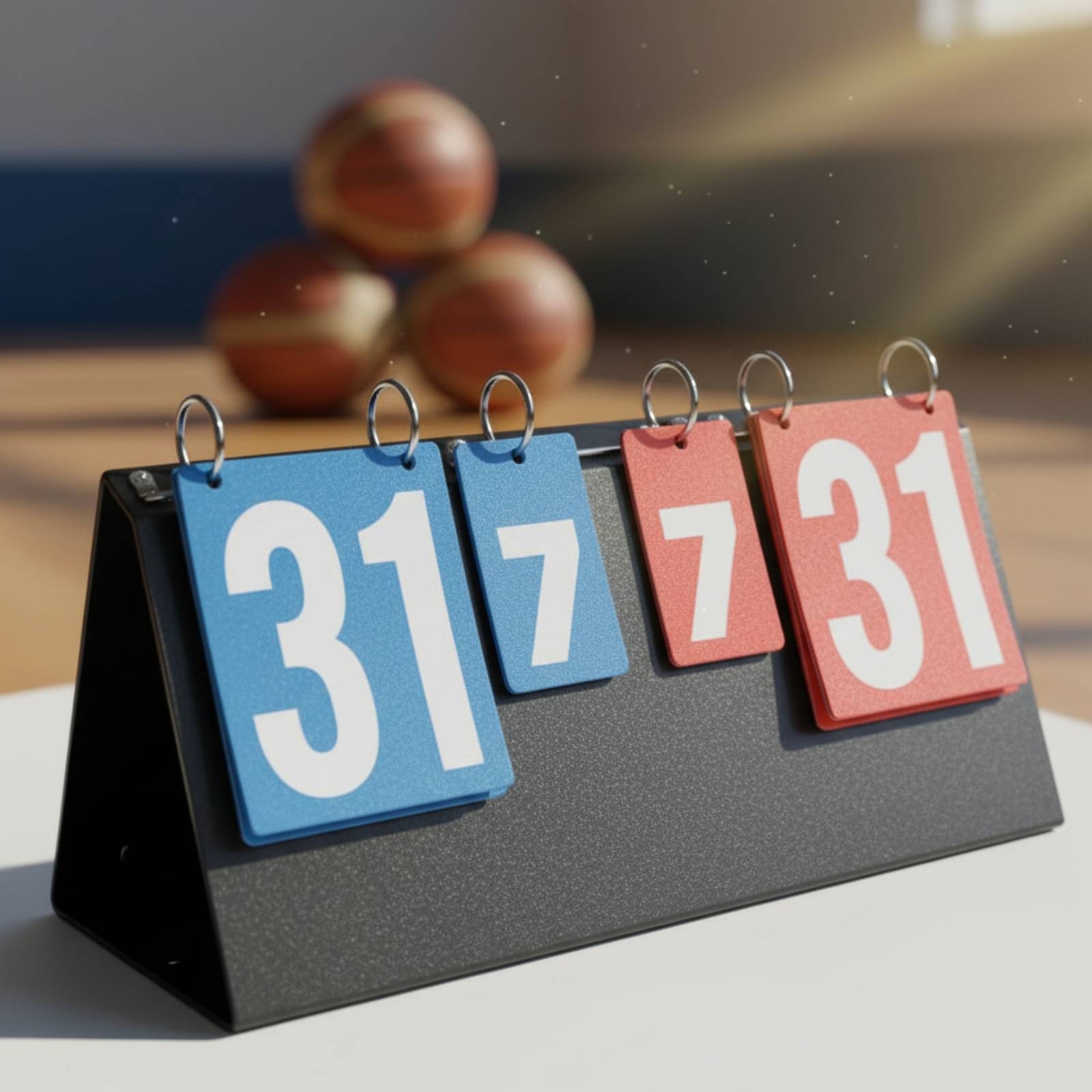 Table Tennis Scoring - Przenośna tablica wyników z klapkami, tablica